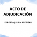 Acto de adjudicación de plazas vacantes de Ciclos Grado Superior. Curso 2025-26.