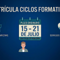 Abierto plazo de matrícula de ciclos Formativos